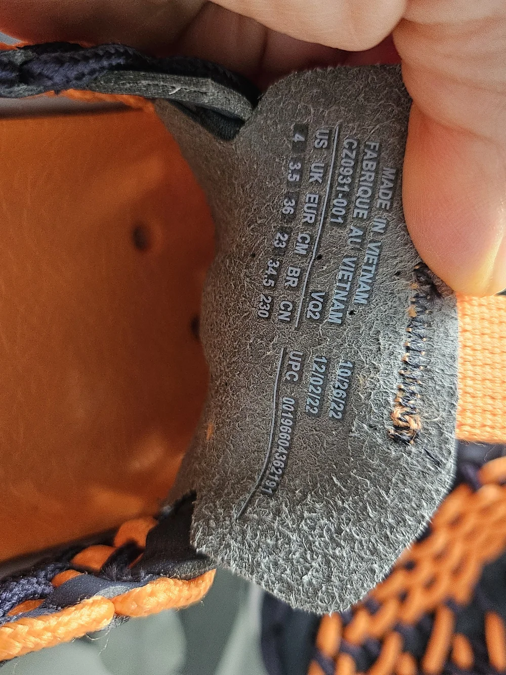 Nike ACG Kid's Black & Orange Woven Trail Shoes
